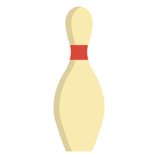 Single pin flat bowling PNG Design