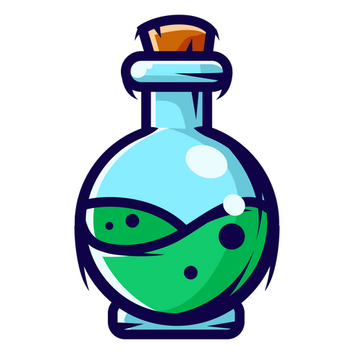 Green potion cartoon PNG Design