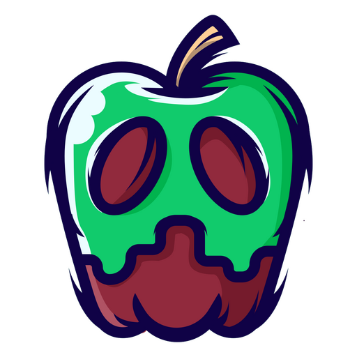 Maçã de Halloween Desenho PNG