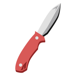 Knife semi flat weapons PNG Design