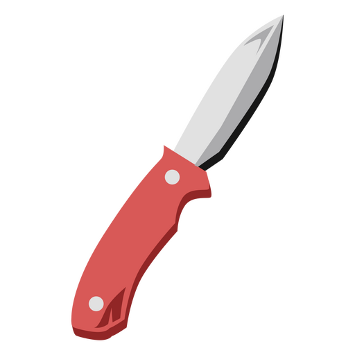 Knife semi flat weapons PNG Design