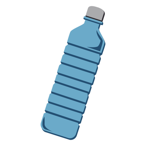 Botella semi plana de agua Diseño PNG