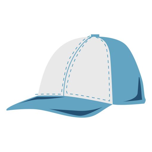 Halbflache blaue Kappe PNG-Design