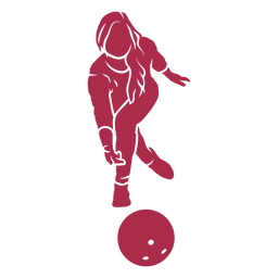 Bowling-Silhouette der Frau PNG-Design
