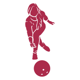 Woman bowling silhouette PNG Design Transparent PNG
