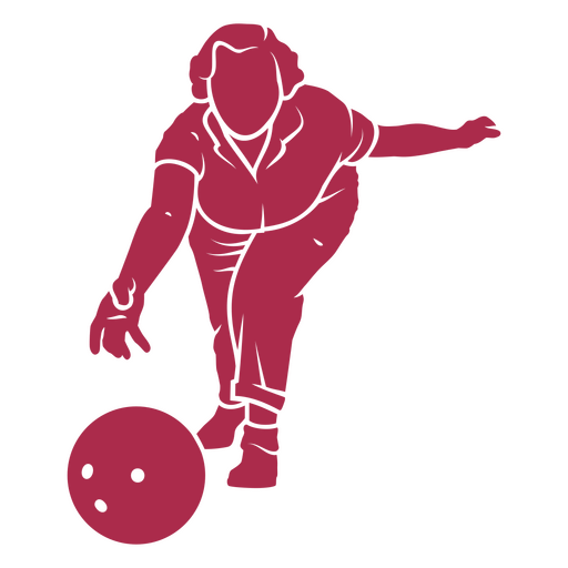 Woman bowling cut out