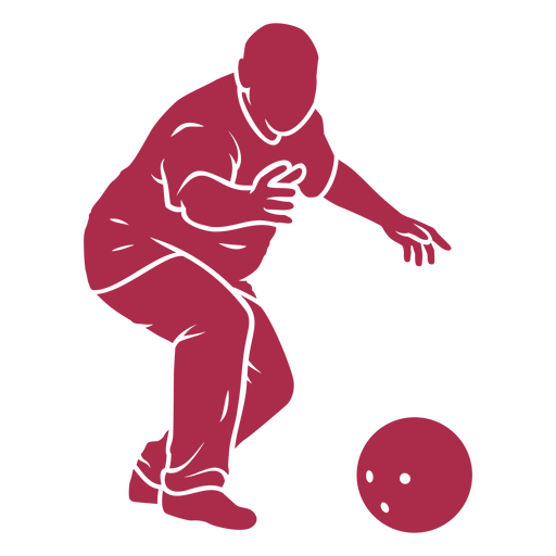 Mann Silhouette Bowling ausgeschnitten PNG-Design