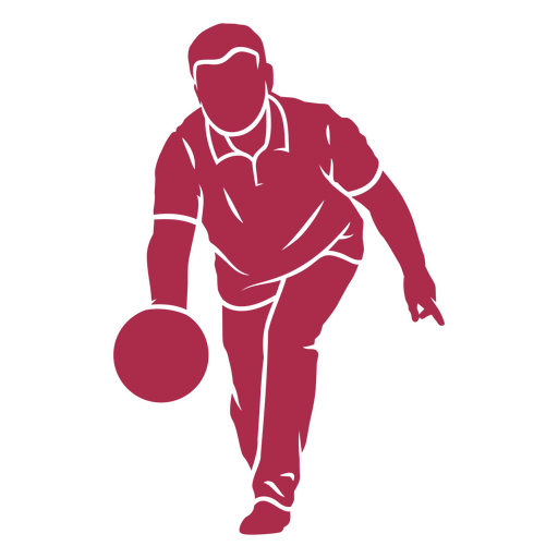 Mann Bowling Menschen Silhouette PNG-Design