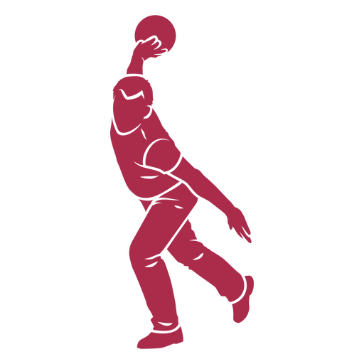 Bowling man silhouette PNG Design
