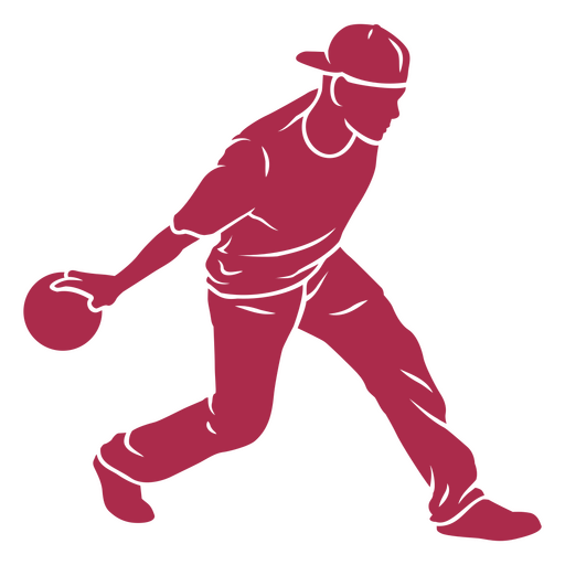 Teen Bowling-Leute-Silhouette PNG-Design