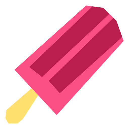 Pink flat popsicle PNG Design