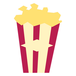 Flat pink popcorn PNG Design