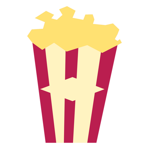 Flat pink popcorn PNG Design