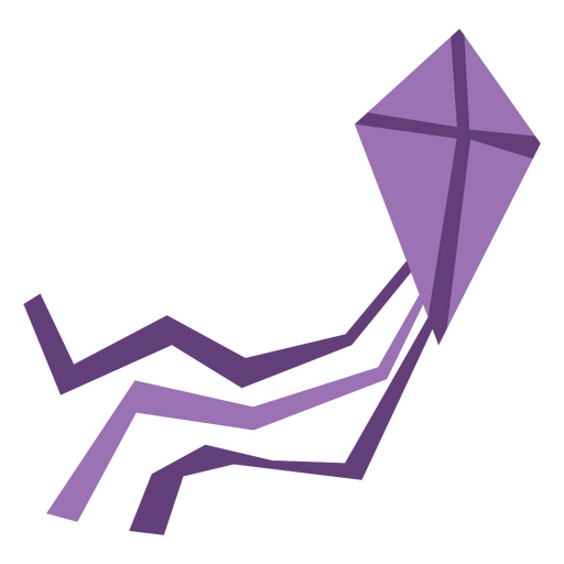 Purple kite PNG Design