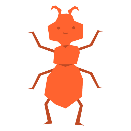 hormiga roja sonriente Diseño PNG
