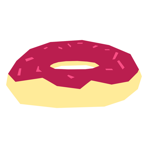 Rosa glasierter Donut PNG-Design