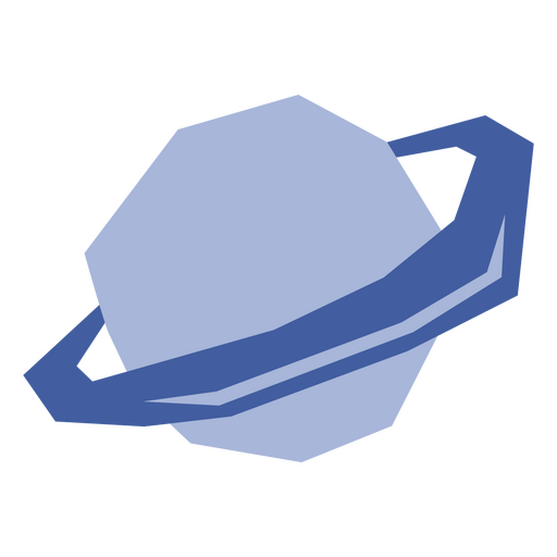Blauer Saturn PNG-Design