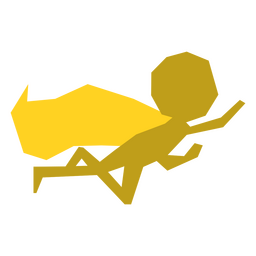 Superhelden-Silhouette flach PNG-Design