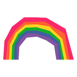 Scharfer Regenbogen PNG-Design