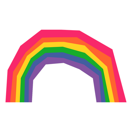 Scharfer Regenbogen PNG-Design