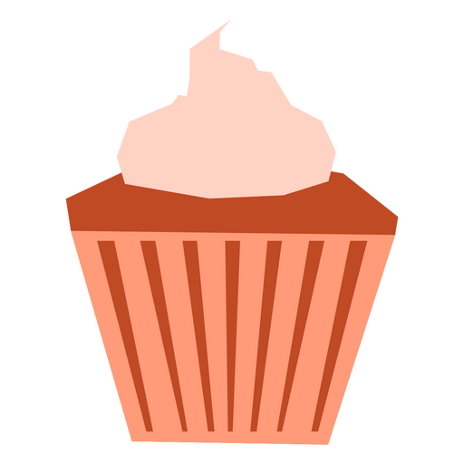 Cupcake dulces planos Diseño PNG