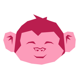 Mono rojo sonriente Transparent PNG