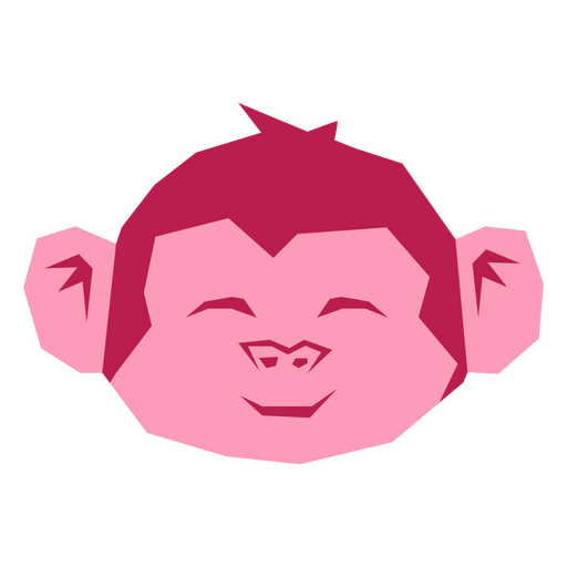 Mono rojo sonriente Diseño PNG