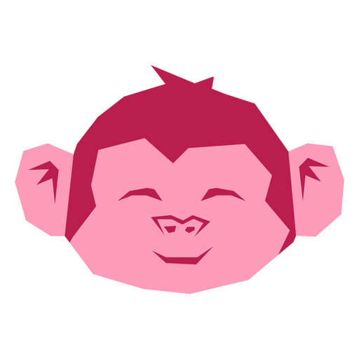 Smiley red monkey PNG Design