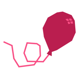 Balão vermelho afiado