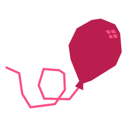 Roter Ballon scharf PNG-Design