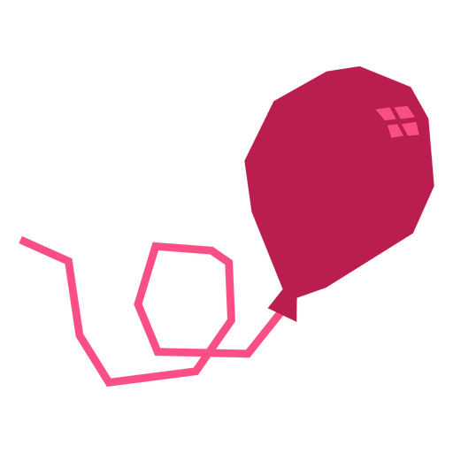 Balão vermelho afiado Desenho PNG