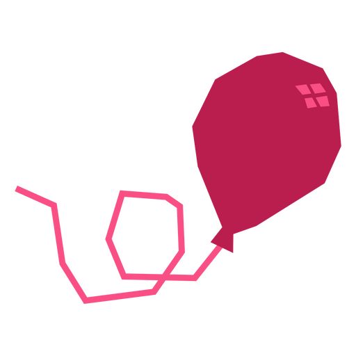 Roter Ballon scharf PNG-Design