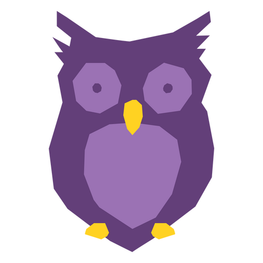 Pájaro búho morado Diseño PNG