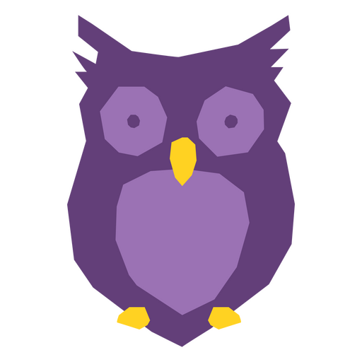 Purple owl bird PNG Design