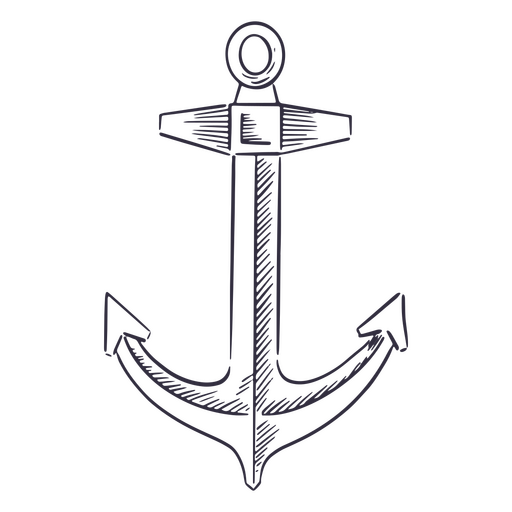 Boat anchor sketch PNG Design