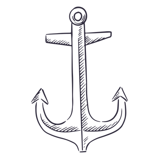Anchor hand drawn sketch PNG Design