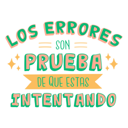 Mistakes Spanish quote badge PNG Design Transparent PNG