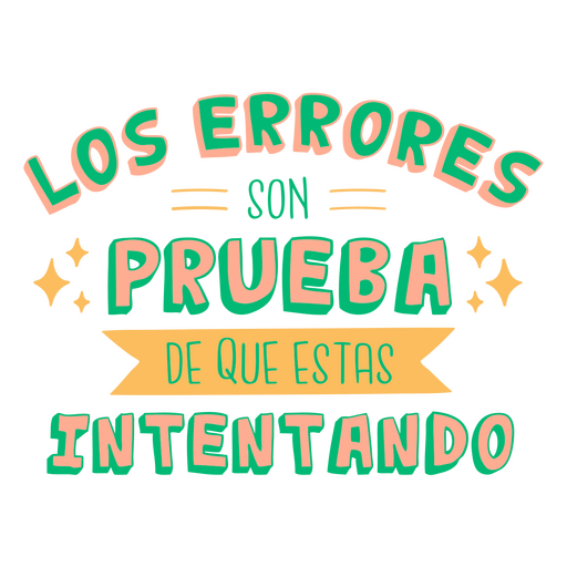 Mistakes Spanish quote badge PNG Design