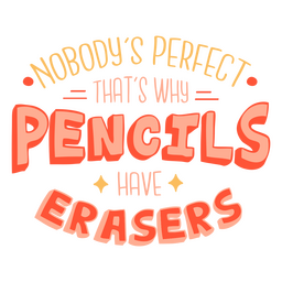Pencil motivational quote badge Transparent PNG