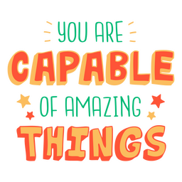 Amazing things motivational quote badge PNG Design