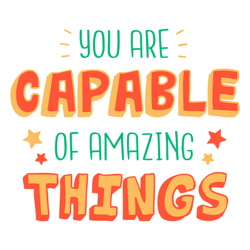 Amazing things motivational quote badge PNG Design