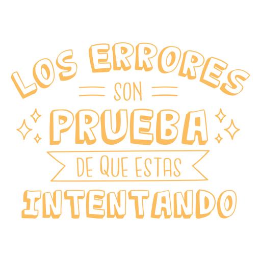 Mistakes Spanish motivational school quote badge PNG Design