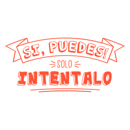 Prueba la insignia de cita de la escuela motivacional española Diseño PNG
