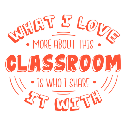 Classroom motivational educational quote badge PNG Design