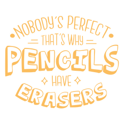 Bleistifte motivierendes pädagogisches Zitat-Abzeichen PNG-Design