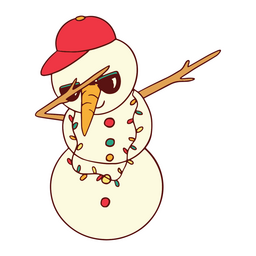 Schneemann tupfen PNG-Design