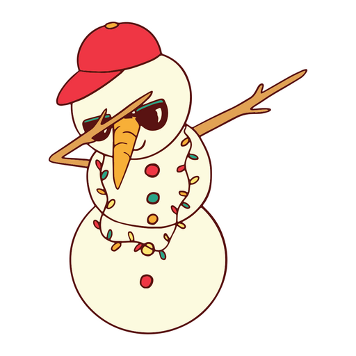 Muñeco de nieve frotando Diseño PNG