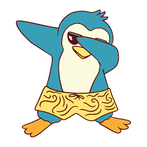 Dabbing de pinguim de verão Desenho PNG