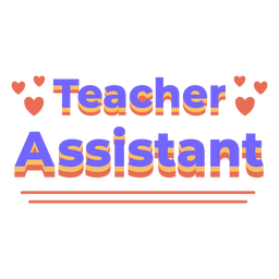 Assistentenabzeichen des Lehrers PNG-Design