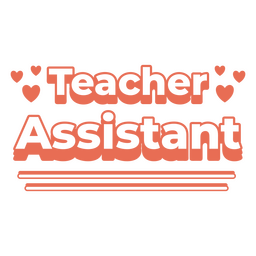 Teacher's assistant school badge